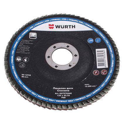 FLAT DISC P60 WURTH 125x22.23