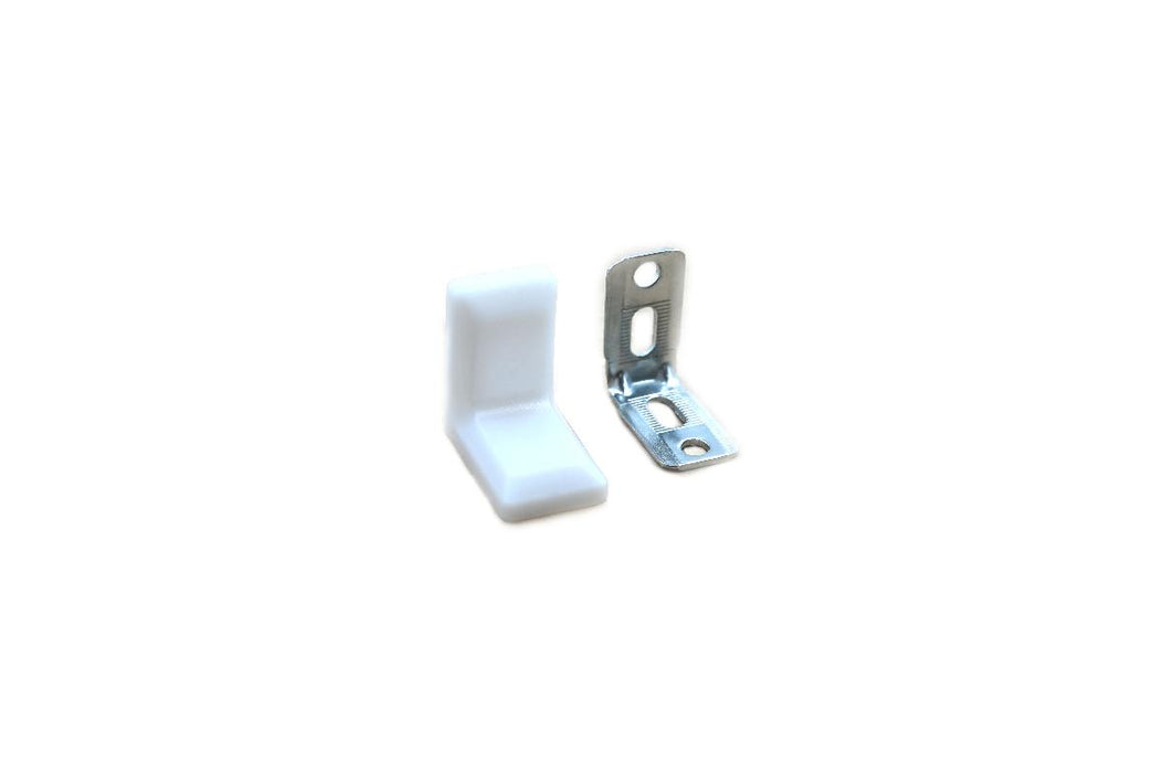 CORNER PLATE COVER 28X28X18MM WHITE 4PCS