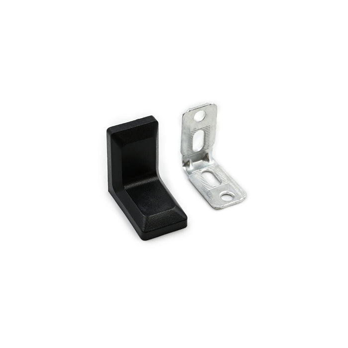 CORNER PLATE WITH COVER BLACK 28X28X18 4 PCS X-IT