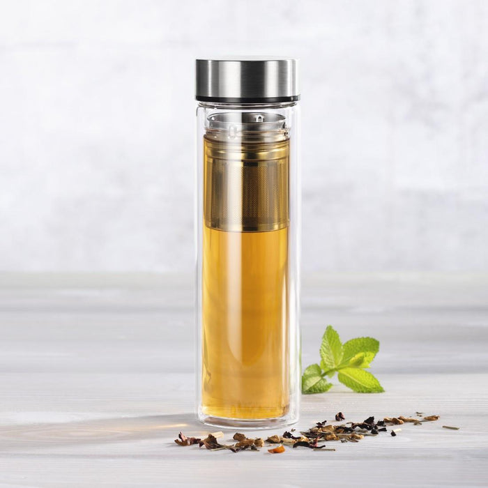 Xavax To Go Glass Bottle 450 ml Protective Case Strainer - Бутилки<<<Продукти за дома<<<ValiAPI&&&Термоси<<<За