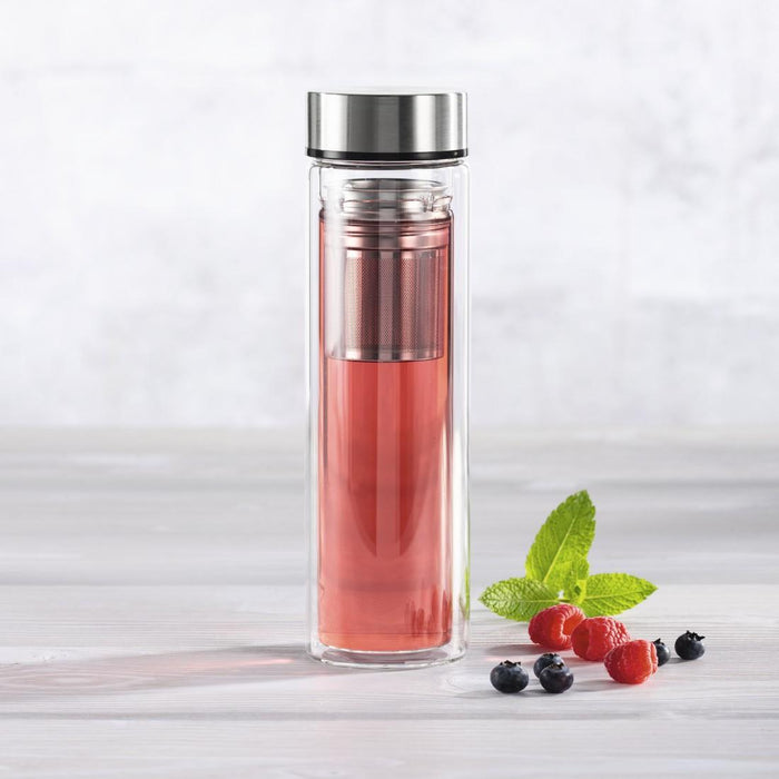Xavax To Go Glass Bottle 450 ml Protective Case Strainer - Бутилки<<<Продукти за дома<<<ValiAPI&&&Термоси<<<За