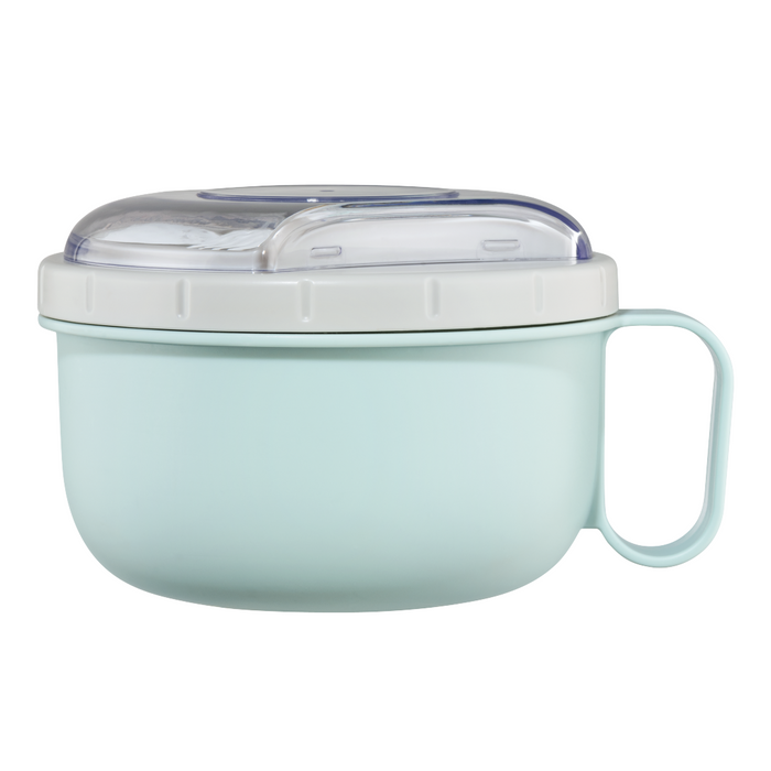 Xavax To Go food box set with utensils, 1100 ml, pastel blue