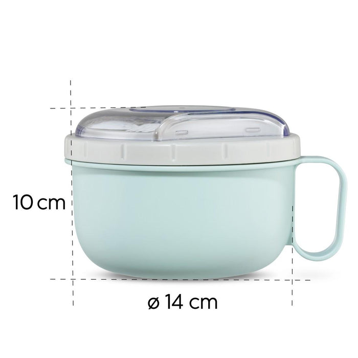 Xavax To Go food box set with utensils, 1100 ml, pastel blue