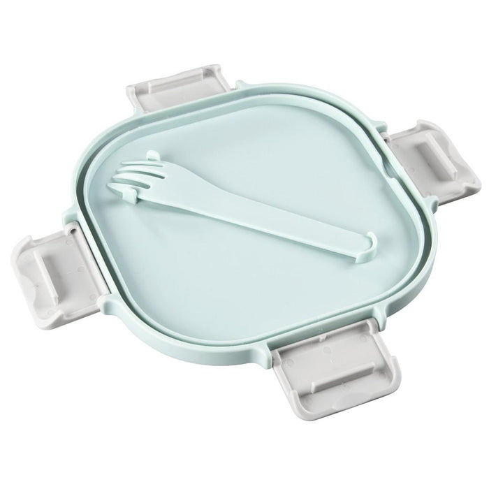 Xavax To Go food box, 3 compartments, utensils, dressing, pastel blue