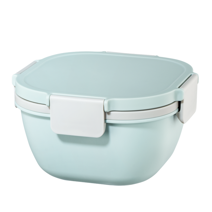 Xavax To Go food box, 3 compartments, utensils, dressing, pastel blue
