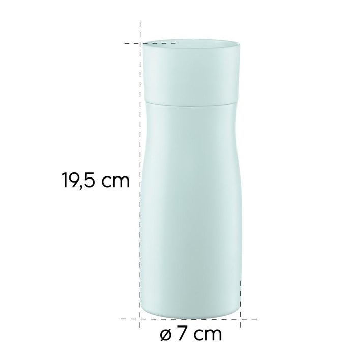 Xavax To Go Thermos Mug, 400 ml, Insulated, Beverage Hole, Pastel Blue