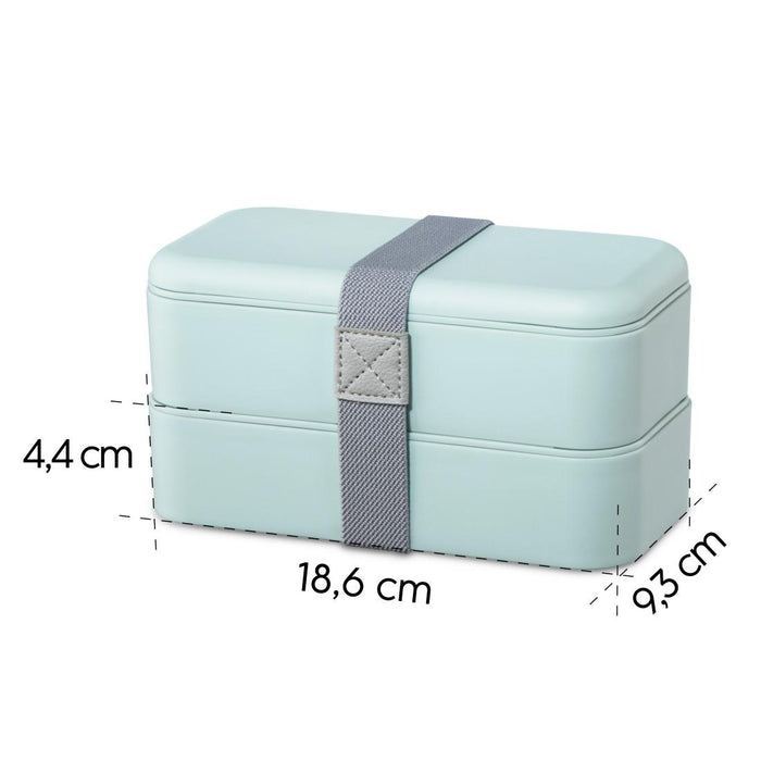 Xavax Bento Box, 2 x 500ml, Pastel Blue