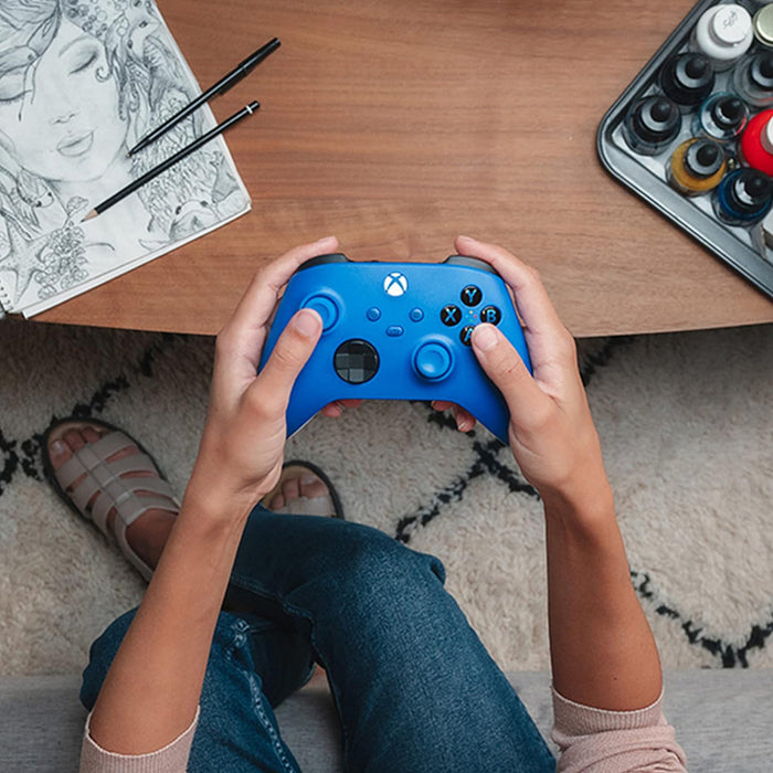 WIRELESS XBOX SHOCK BLUE CONTROLLER