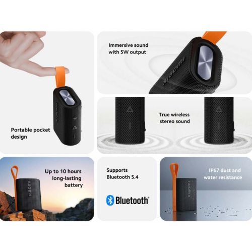 Xiaomi Mi Sound Pocket 5W Portable Bluetooth Outdoor Speaker Black EU QBH4269GL - Audio<<<Основна<<<DunaXML&&&Блутут