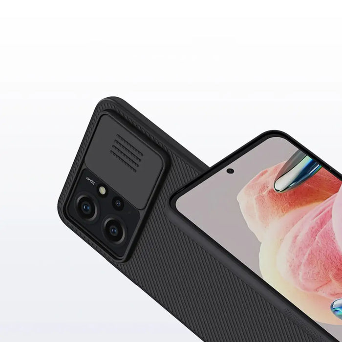 Xiaomi Redmi Note 12 Armored Case with Nillkin CamShield Case - Black - Cell phone cases and covers<<<HurtelXML