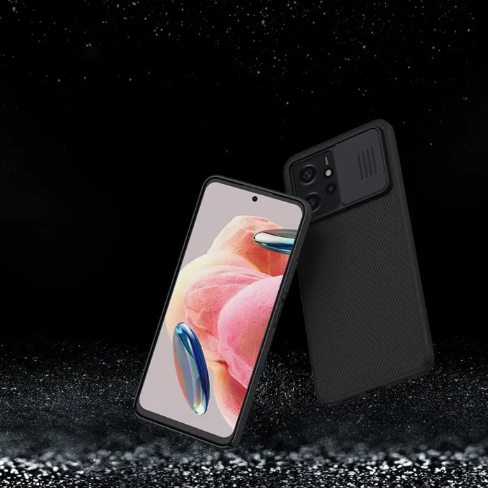Xiaomi Redmi Note 12 Armored Case with Nillkin CamShield Case - Black - Cell phone cases and covers<<<HurtelXML