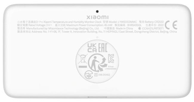 Xiaomi Temperature and Humidity Monitor Clock Pro White EU BHR5435GL
