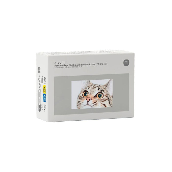 Xiaomi Portable Dye-Sublimation Photo Printer Paper (2x3-inch, 20-sheets) EU BHR082NGL