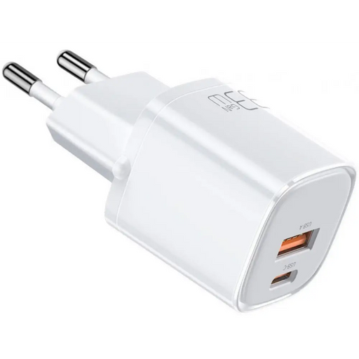 Xmart Type-C Charger +1x USB 33W 17934 White - Аксесоари за смартфон<<<Аксесоари<<<TechMart&&&Аксесоари за
