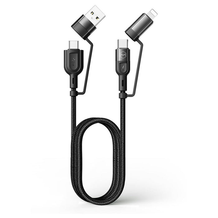 CABLE XMART 4in1 TYPE-C+LIGHTNING BLACK