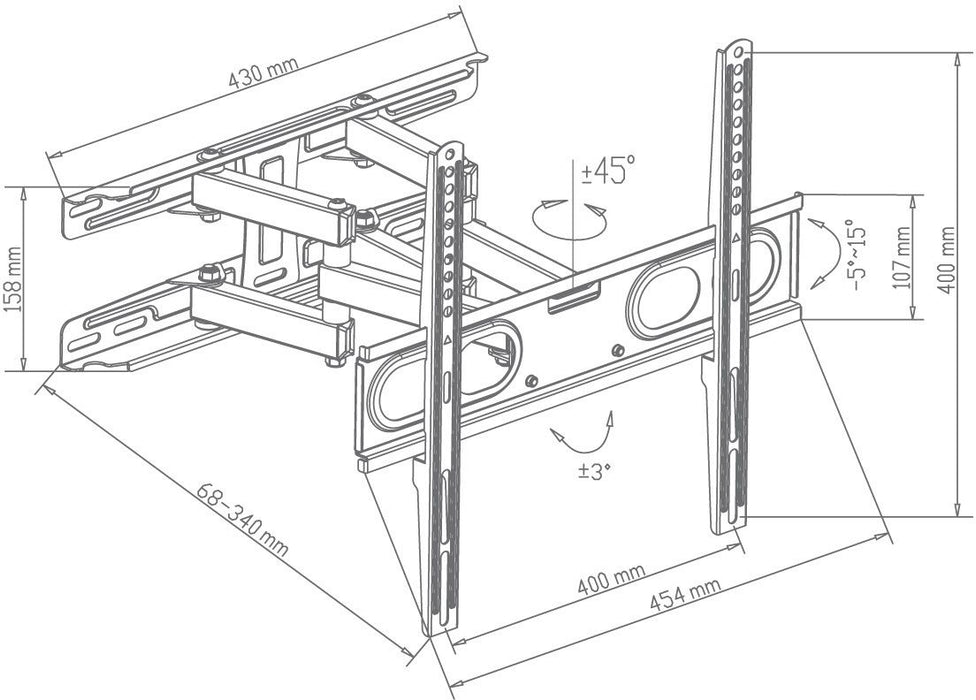 TV Stand XMART 2665 MR4 BLACK