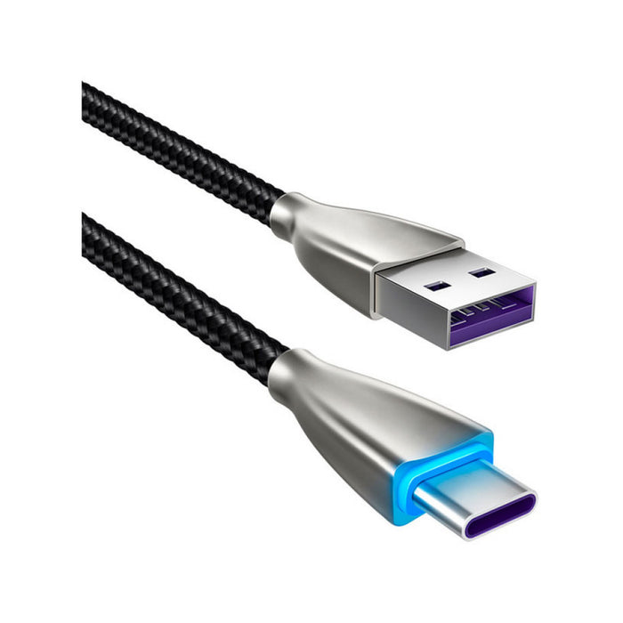 Cable Xmart Type-C Excellence 5A lED Black 1m