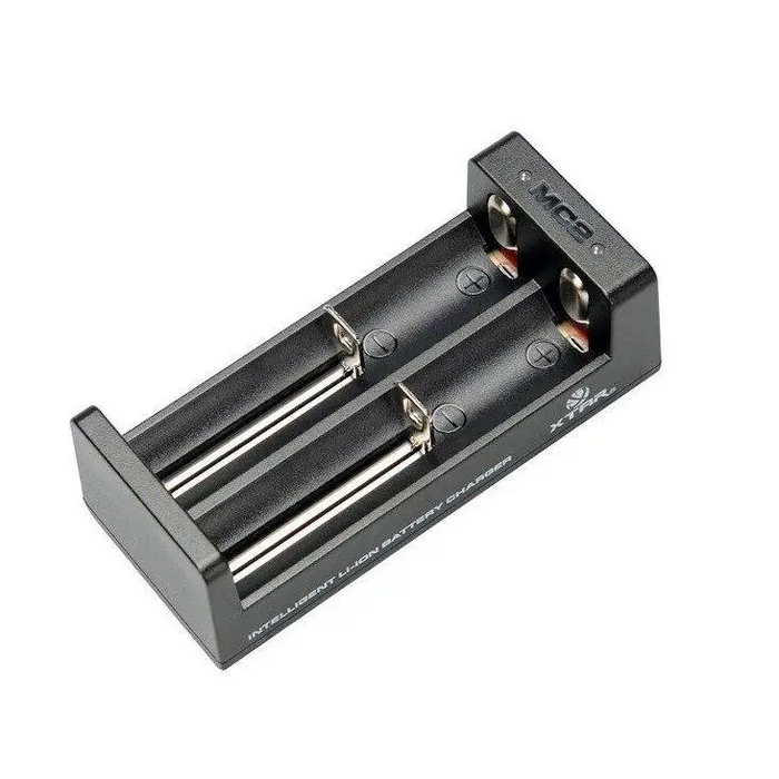 XTAR MC2S USB Type-C Universal Charger LiIon & NIMH 18650 CR123 AA AAA with 2 sockets - Зарядни устройства и