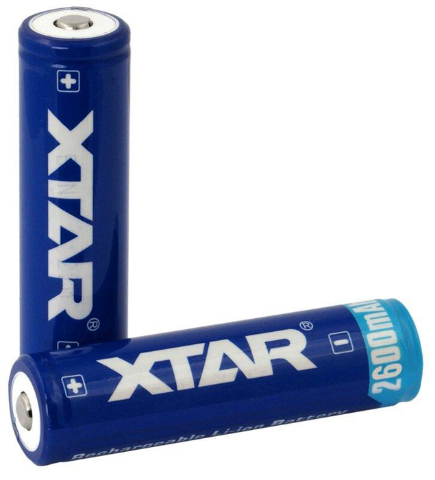 Rechargeable battery XTAR for flashlights 18650 with protection, 2600mAh, Li-ion