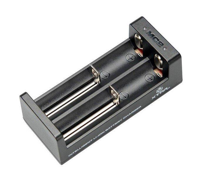 XTAR MC2S Charger, USB Micro, Universal Charger, LiIon & NIMH, 18650, CR123, AA, AAA with 2 sockets