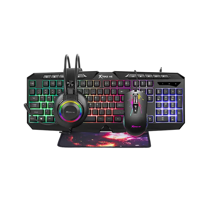Xtrike me Gaming kit keyboard mouse and headphones CMX-410 - Комплекти 4в1<<<Компютърна периферия<<<MediaTrade