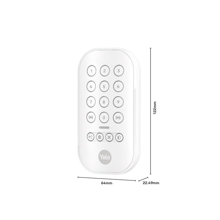 Yale smart alarm starter kit 6 elements - Control unit, Siren, Keypad, Remote control, Motion detector, Window/door detector