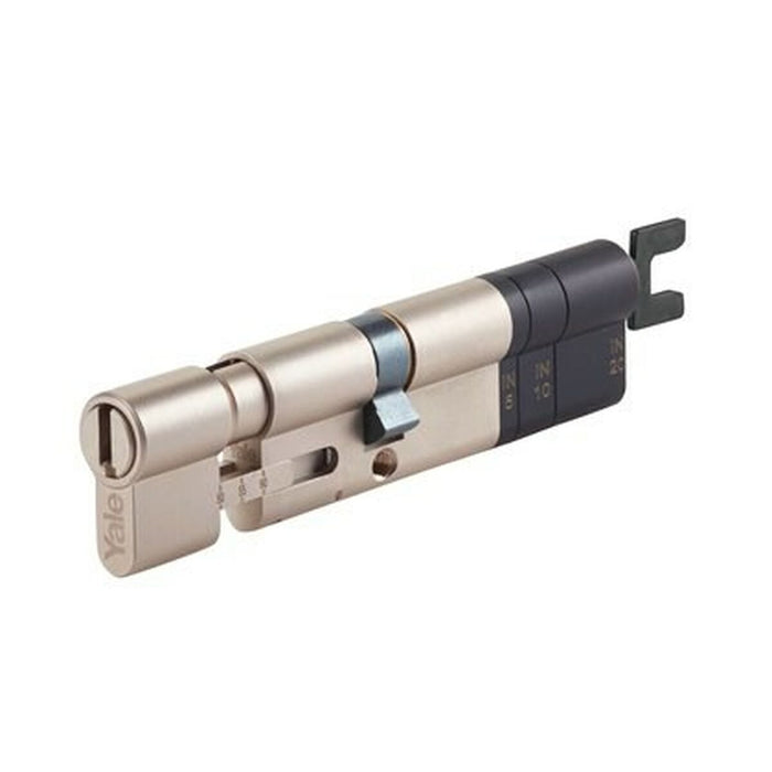 Lock Yale Silver Metal Brass Circular