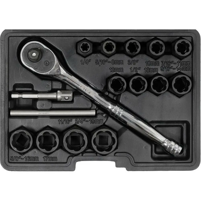 Yato YT-05897 screw/bolt extractor 16 pc(s) - ScrewdriversNRE-WKR<<<Manual toolsNRE<<<ActionPL