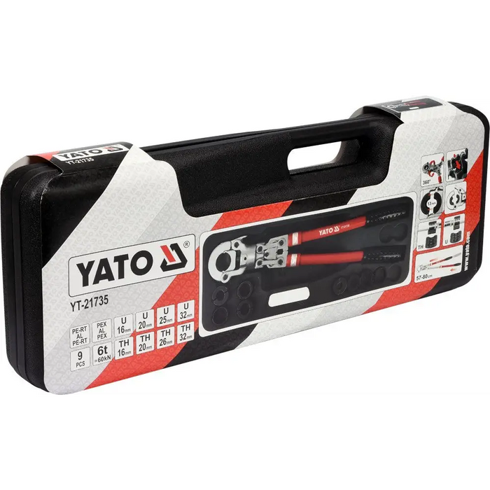 Yato YT-21735 Crimping tool Black,Red - ClawsNRE-SPC<<<Manual toolsNRE<<<ActionPL