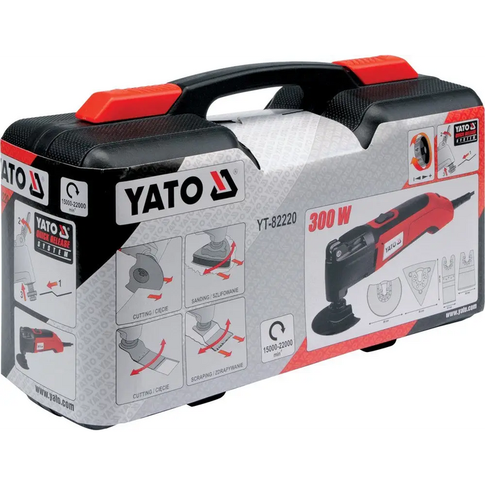 Yato YT-82220 oscillating multi-tool Black Red 300 W 22000 OPM - Orbital sandersNEL-OSC<<<Electric toolsNEL<<<ActionPL