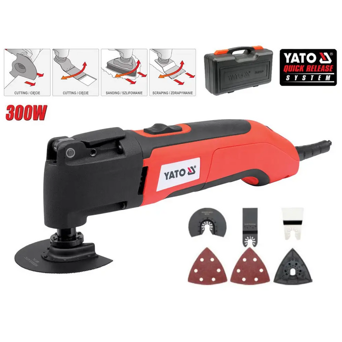 Yato YT-82220 oscillating multi-tool Black Red 300 W 22000 OPM - Orbital sandersNEL-OSC<<<Electric toolsNEL<<<ActionPL