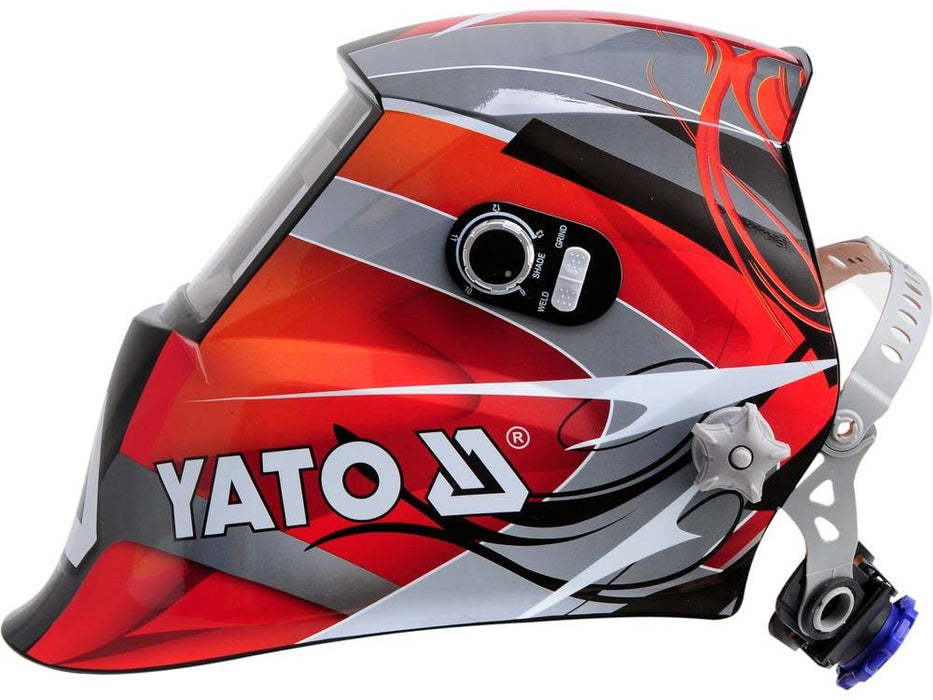 Yato YT-73921 welding mask/helmet Welding helmet with auto-darkening filter Black, Red, Silver