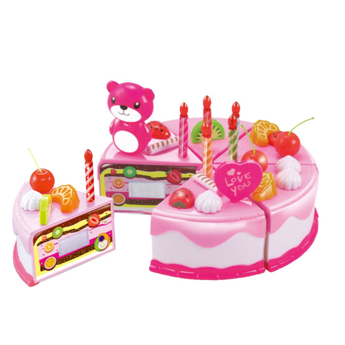 Children's toy Yifeng - Paper cake 2305U0594, with lights and candles, pink