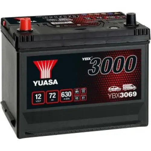 YUASA YBX3000 72AH 630A L+ JIS - АКУМУЛАТОРИ<<<MaxCar