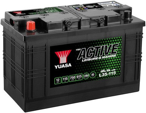 YUASA YBX ACTIVE LEISURE & MARINE 115AH 750A L+