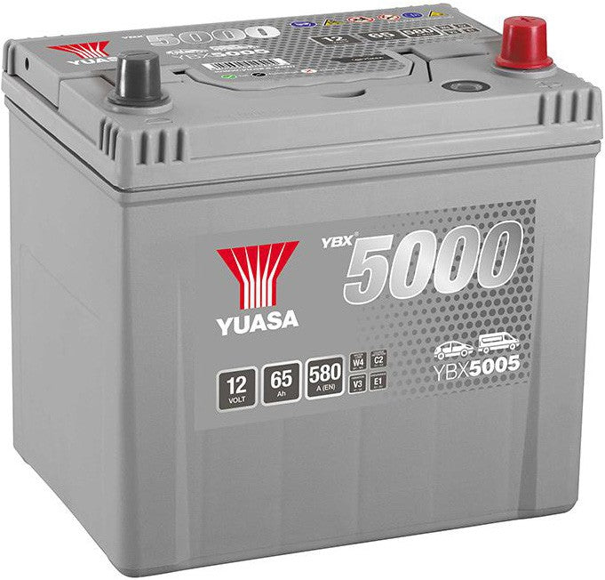 YUASA YBX5000 65AH 580A R+ JIS