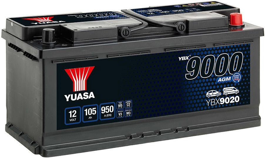 YUASA YBX9000 AGM 105AH 950A R+