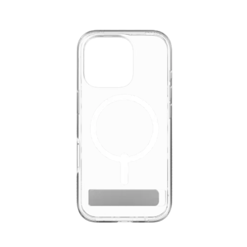 ZAGG Crystal Palace Snap Kickstand MagSafe Case with Stand for iPhone 16 Pro - Clear - Cell phone cases