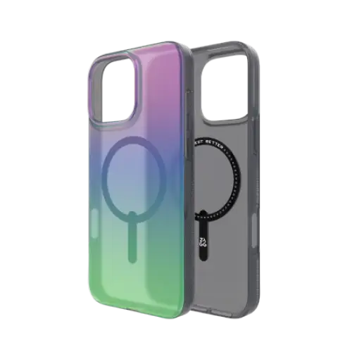 ZAGG Milan Snap Case with MagSafe for iPhone 16 Pro Max - Green/Purple - Cell phone cases and covers<<<HurtelXML