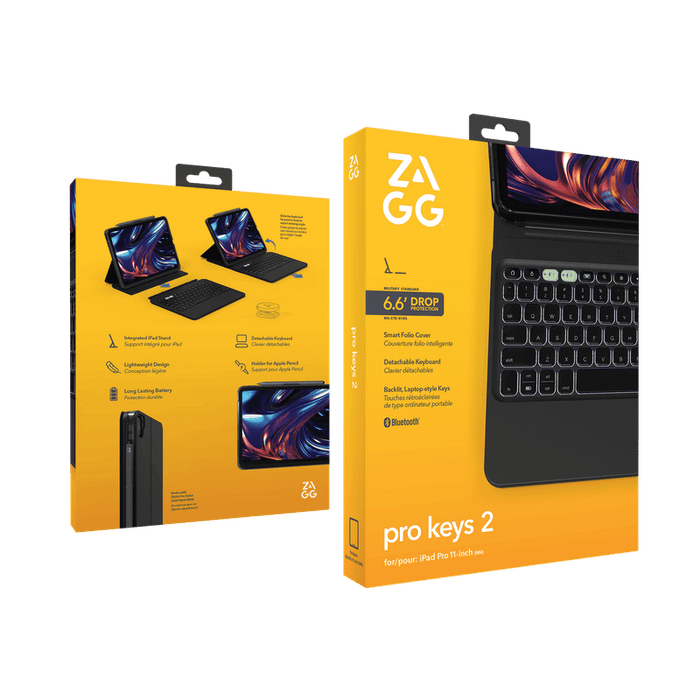 Keyboard ZAGG KB Pro Keys 2 iPad Pro 11 (M4) Black 103414663