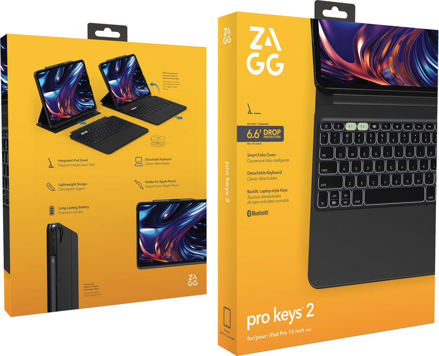 Keyboard ZAGG KB Pro Keys 2 iPad Pro 13 (M4) Black 103414675