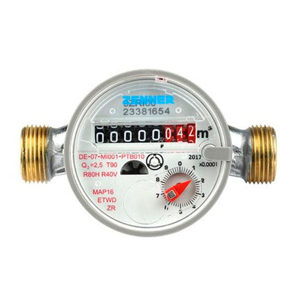 WATER METER ZENNER HOT WATER ZENNER 1/2" (13mm), 3m3
