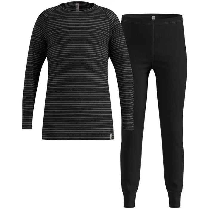 Zestaw bielizny dziecięcej Odlo Set long ACTIVE WARM ECO SET roz. 140cm Czarno-Szary - Thermoactive