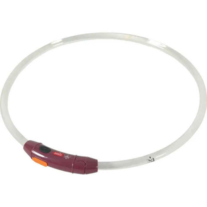 ZOLUX Bivouak LED Silicone transparent red - dog collar - 30-60 cm - A walkDLP-SOS<<<For the dogDLP<<<ActionPL