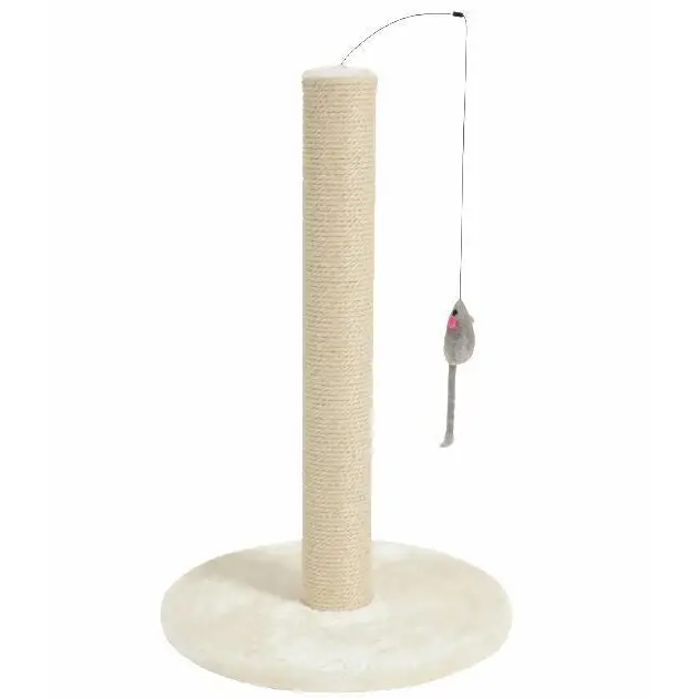 Zolux Cat scratching post with toy - beige - ScratchersDLK-DRA<<<For the catDLK<<<ActionPL