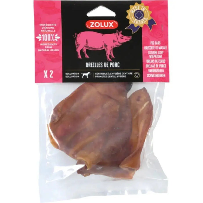 ZOLUX Dried pork ear - dog treat - 2 x 80g - DelicaciesDLP-PRZ<<<For the dogDLP<<<ActionPL