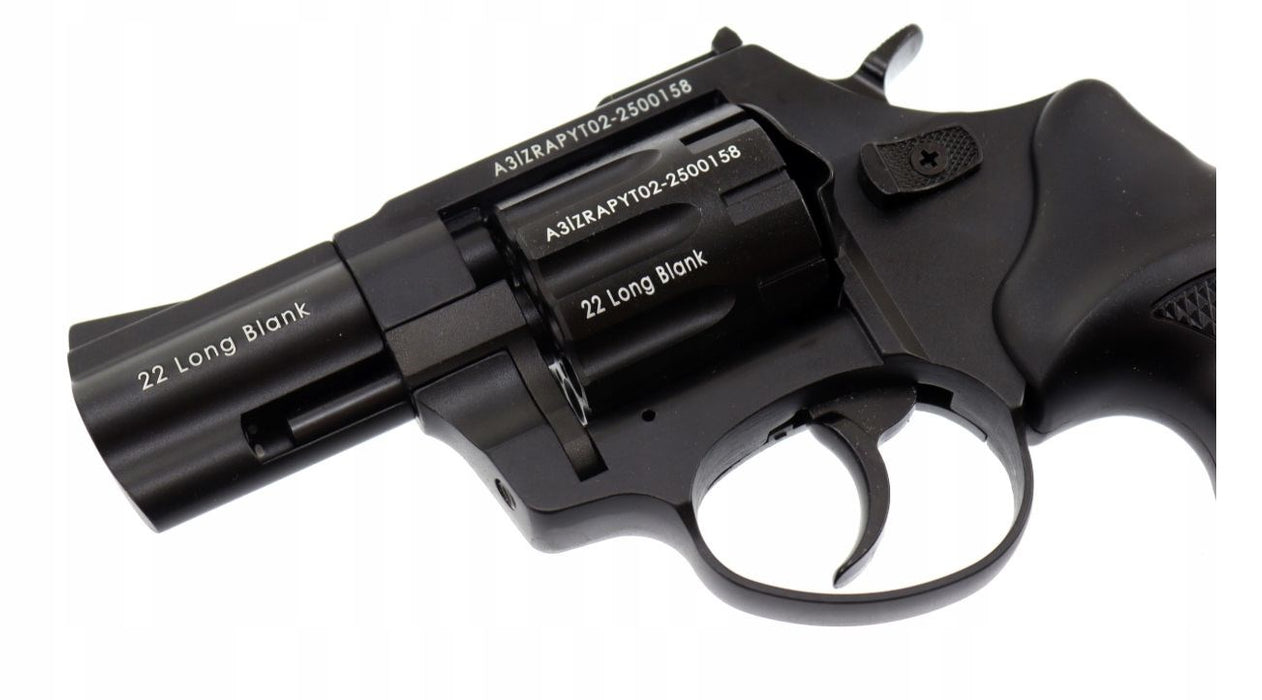 ZORAKI R1-K6L BAS alarm signal blank-firing revolver, 2.5" barrel, .22 Long Blank caliber, black (R1256BMP-BAS)