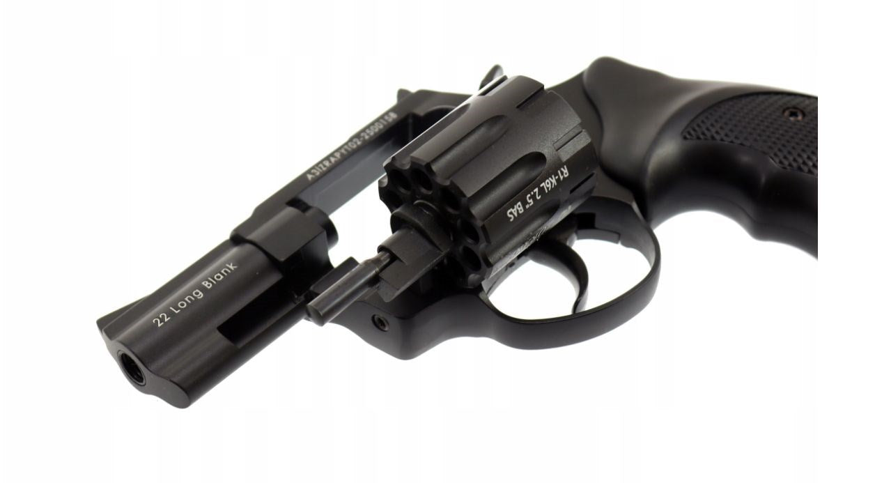 ZORAKI R1-K6L BAS alarm signal blank-firing revolver, 2.5" barrel, .22 Long Blank caliber, black (R1256BMP-BAS)