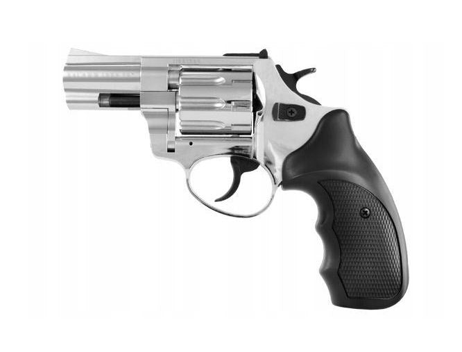 ZORAKI R1-K6L BAS alarm signal blank firing revolver, 2.5" barrel, .22 Long Blank caliber, chrome flash (R1256MNP-BAS)