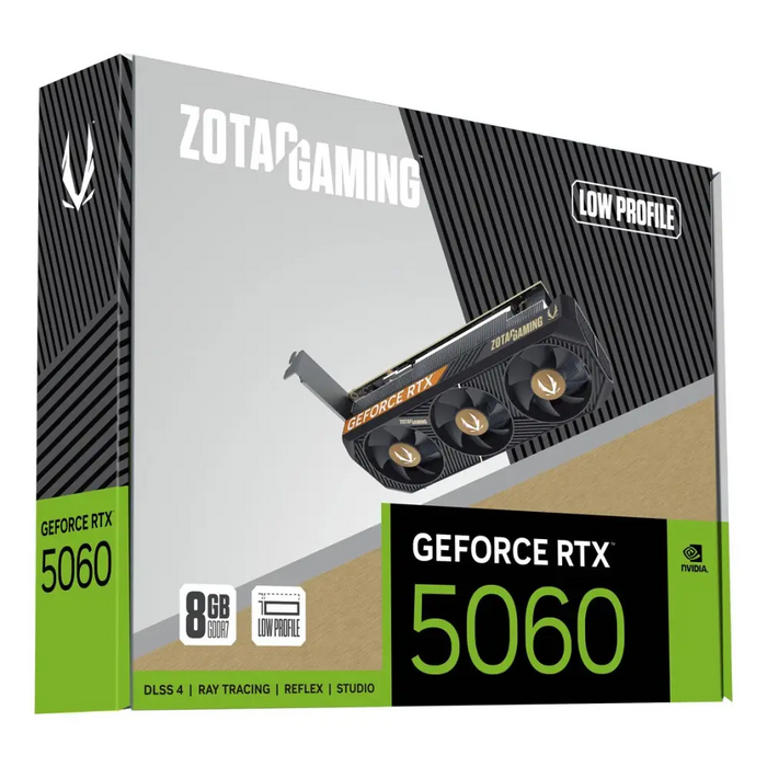 Zotac GAMING GeForce RTX 5060 Low Profile NVIDIA 8 GB GDDR7 - Graphics card (NVIDIA Graphics PLUS)VGA-NVD<<<Graphics